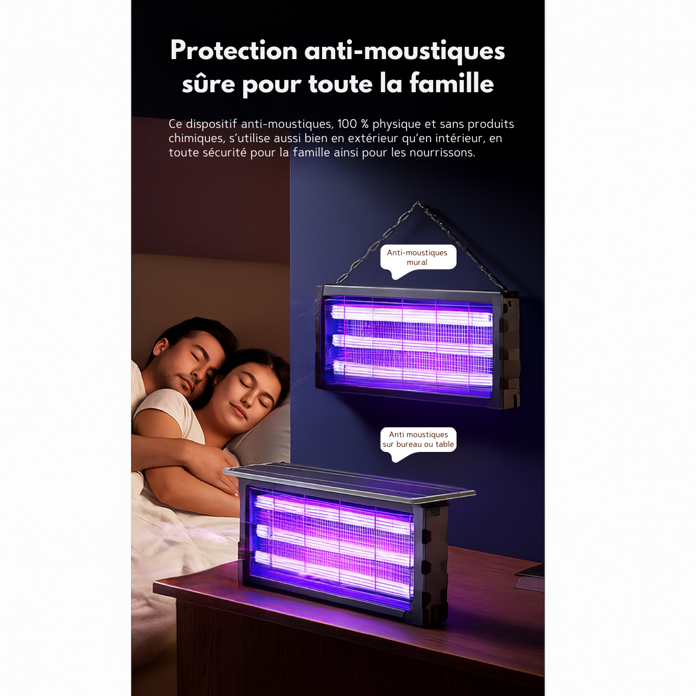 Lampe extérieur anti-moustique sur pied