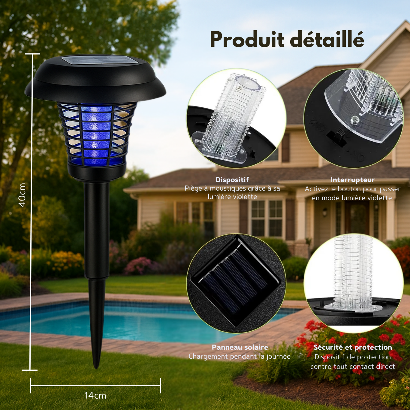 Piquet Anti-Moustique Solaire