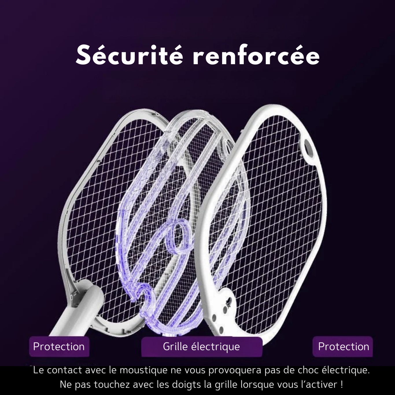 Raquette Anti-Moustique 3-en-1