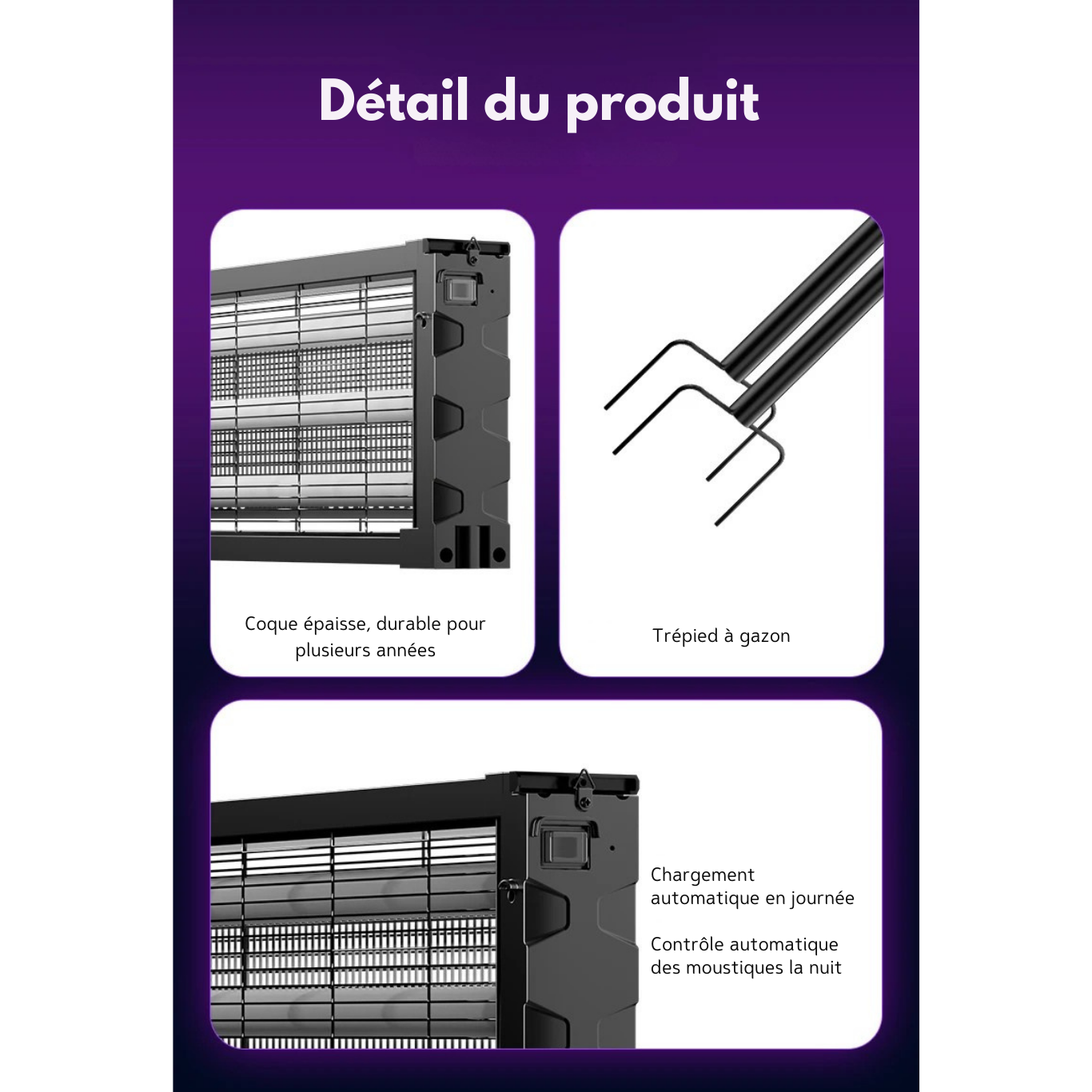 Lampe extérieur anti-moustique sur pied