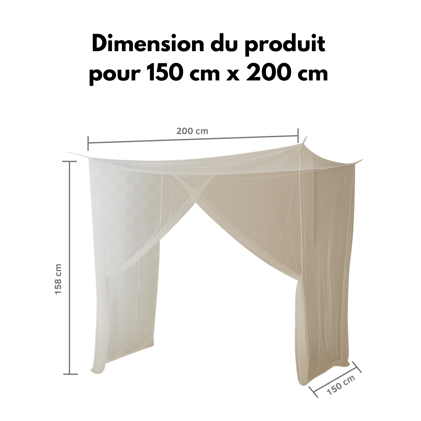 Moustiquaire accroche pour lit