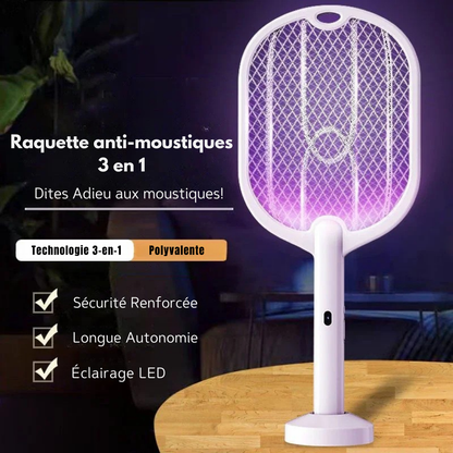 Raquette Anti-Moustique 3-en-1