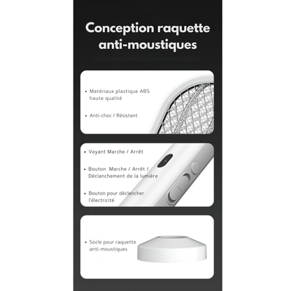 Raquette Anti-Moustique 3-en-1