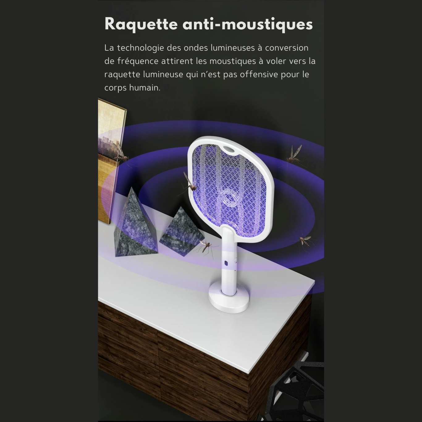 Raquette Anti-Moustique 3-en-1