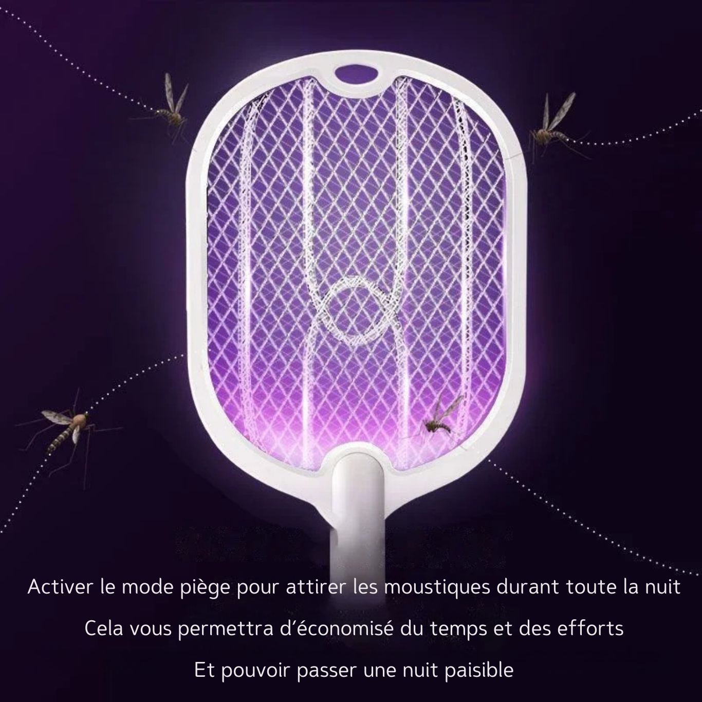 Raquette Anti-Moustique 3-en-1