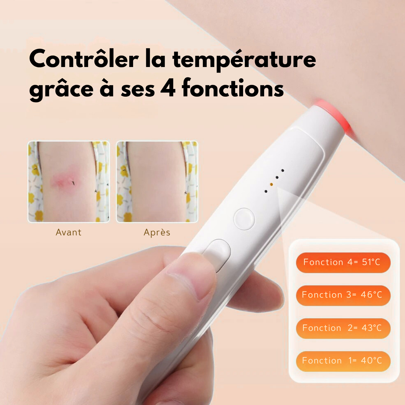 Stylo Anti-Démangeaisons Rechargeable